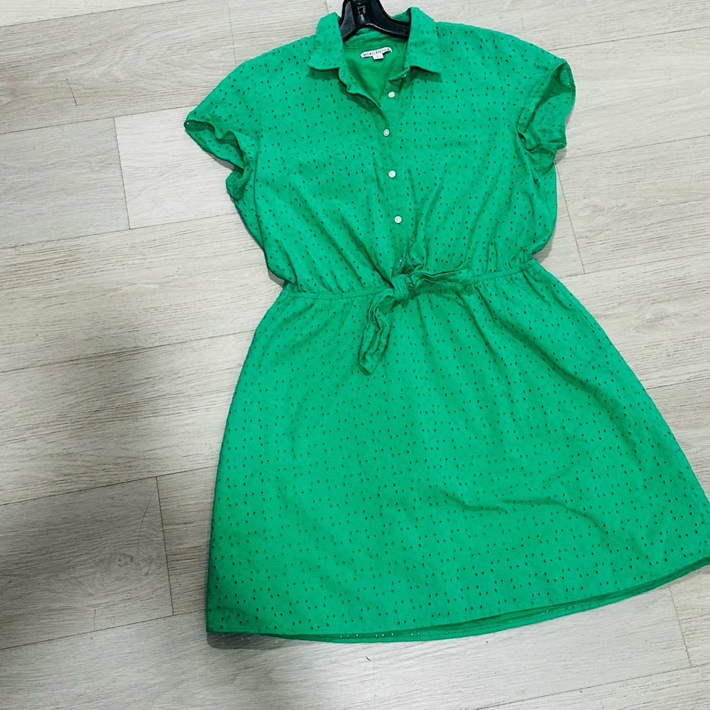 J. Crew Mercantile Green Button-Up Dress - Picture 3 of 6